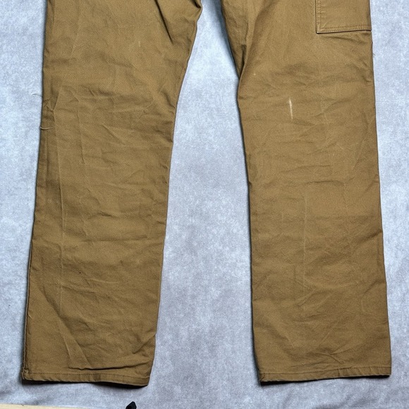 Dickies Pants Mens 36x34 (Fits 37x33) Khaki Tan Carpenter Canvas Work Utility - Picture 6 of 11